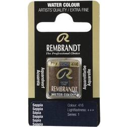 Rembrandt akvarelfarve half pan – Sepia 416