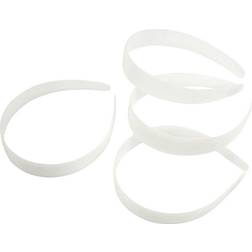 Creativ Company Hair Band, W: 25 mm, white, 5 pc/ 1 pack