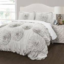 Lush Decor Serena Sängöverkast Light Gray (279.4x243.84cm)