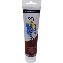 Daler Rowney System 3 Acrylics Burnt Sienna, 150 ml tube