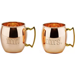 Old Dutch Mr and Mrs Solid Copper Moscow Mule Cup & Mug 16fl oz 2