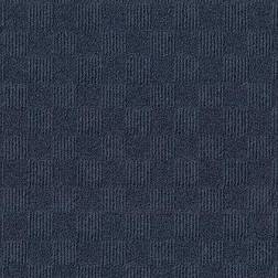 Foss Floors Crochet Carpet Tiles 15-Pack Blue 24x24"