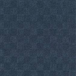 Foss Floors Crochet Carpet Tiles 15-Pack Blue 24x24"