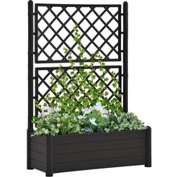 vidaXL Garden Planter with Trellis 16.929x39.37x55.906"