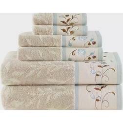 Madison Park Belle 6-pack Towel Blue (132.08x68.58cm)