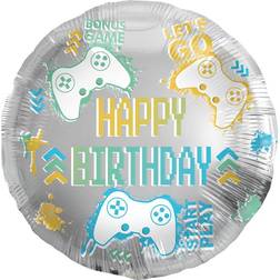 Folat Palloncino da gonfiare Birthday Videogioco Ø45 cm