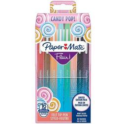 Paper Mate Papermate Flair, Mellem, 16 farver, Flerfarvet, Projektilspids, 1 mm, Flerfarvet