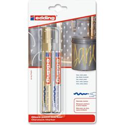 Edding 4-750-2-1-53-54 e-750/2 Paint marker Gold, Silver 2 mm, 3 mm, 4 mm 2 pcs/pack