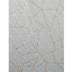 Graham & Brown Theia Geo Wallpaper In Duck Egg/gold White White 56 Sq Ft