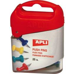 Apli Blister 25 Push Pins Surtidos