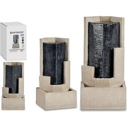 Gift Decor Gift Decor Fuente Triángulo Marrón Negro Resina Grande Fácil de Cuidar