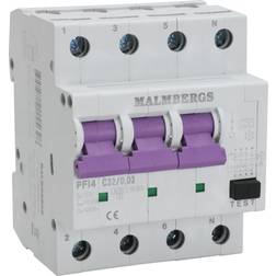 Malmbergs Kombirelæ 32A 30mA 10kA 4-pol