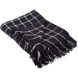 Design Imports Checked Blankets Black (152.4x127)