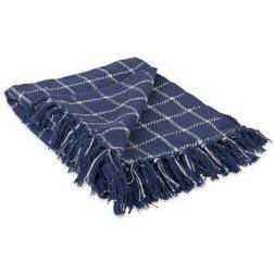 Design Imports Checked Blankets Blue (152.4x127)