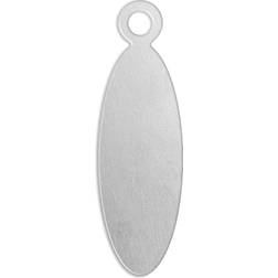 Creativ Company Tag, L: 20 mm, B: 5 mm, aluminium, Oval, 20stk. hulstr. 1,9 mm