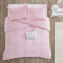 Mi Zone Rosalie Bedspread Silver, Pink (228.6x218.44)