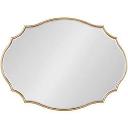 Kate and Laurel Leanna Scalloped Oval Wall Mirror 24x36"