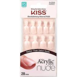 Kiss Nude Acrylic Press On Nails Breathtaking 28 pcs