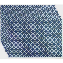 Design Imports Lattice 6-pack Place Mat Blue (48.26x33.02cm)