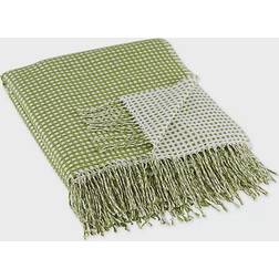 Design Imports Waffle Knit Blankets Green, White (152.4x127)