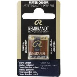 Rembrandt akvarelfarve half pan – Burnt Umber 409