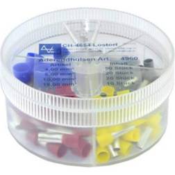 Vogt Verbindungstechnik 737086 Kabelsko-sortiment 4 mm² 16 mm² Grå, Gul, Rød, Blå 100 stk