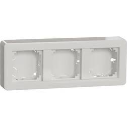 Schneider Electric Exxact utanpÃ¥liggande dosa 3-fack 33mm hÃ¶g, vit