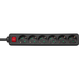 Deltaco outlet 6xCEE 7/3 1xCEE 7/7 switch 1,5m black