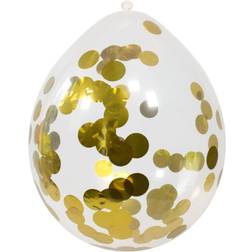 Folat Balloner med Guld Confetti (30 cm 4 stk)