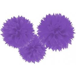 Amscan Lilla Pom Pommer 40 cm 3 Stk