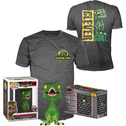 Funko POP! & Tee Jurassic Park Velociraptor Str. L POP & Tee Velociraptor