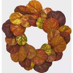 Nearly Natural 29" Fiddle Leaf Artificial Wreath Wall Decor