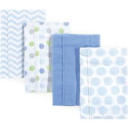 Luvable Friends Flannel Burp Cloths 4-pack Blue