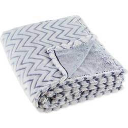 Design Imports Chevron Plush Blankets Blue (152.4x127cm)