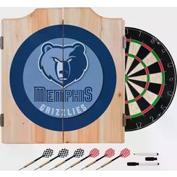 Memphis Grizzlies Wood Dart Cabinet Set