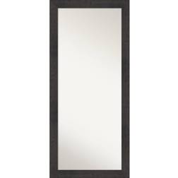 Amanti Art 29" x 65" Rustic Plank Espresso Framed Full Length Leaner Floor Mirror 29.4x65.4"