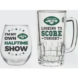 Evergreen Enterprises New York Jets Wine Glass 2pcs