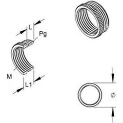 Overgangsmuffe Messing Pg29 /M25