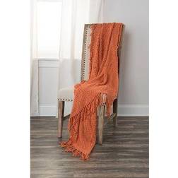 Rizzy Home Solid Blankets Orange (152.4x127cm)