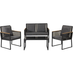 Venture Design Dallas Loungeset, 1 Bord inkl. 2 Stolar & 1 Soffor