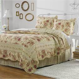 Greenland Home Fashions Antique Rose Quilts White (223.52x172.72)