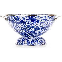 Golden Rabbit Cobalt Swirl Colander 11"