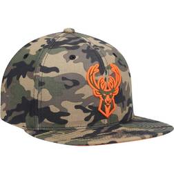 Mitchell & Ness Milwaukee Bucks Neon Pop Snapback Hat Men - Camo