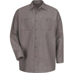 Red Kap Industrial Long Sleeve Work Shirt - Gray