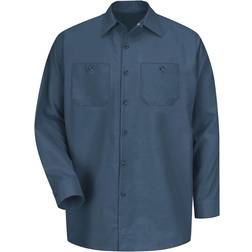 Red Kap Industrial Long Sleeve Work Shirt - Dark Blue