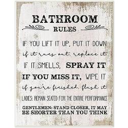 Stupell Bathroom Rules Poster 30.5x45.7cm