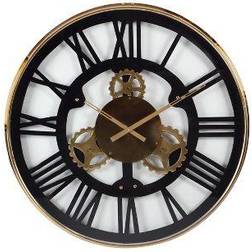 Olivia & May Industrial Oversized Stainless Steel Gear Wall Clock 32"