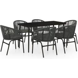 vidaXL 3099242 Matgrupp, 1 Bord inkl. 6 Stolar