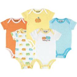 Luvable Friends Bodysuits 5-pack - Neutral Elephant (10130750)