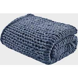 Madison Park Chunky Blankets Blue (152.4x127)